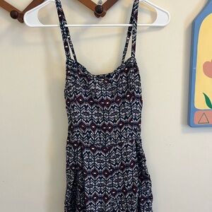 Hollister Navy and White Textured Top